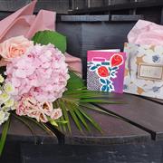 FLORIST CHOICE FLOWERS AND CANDLE GIFT PACKAGE