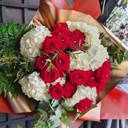 Hydrangea and Rose Fascinator