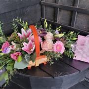 Basket Arrangement and Chocolates